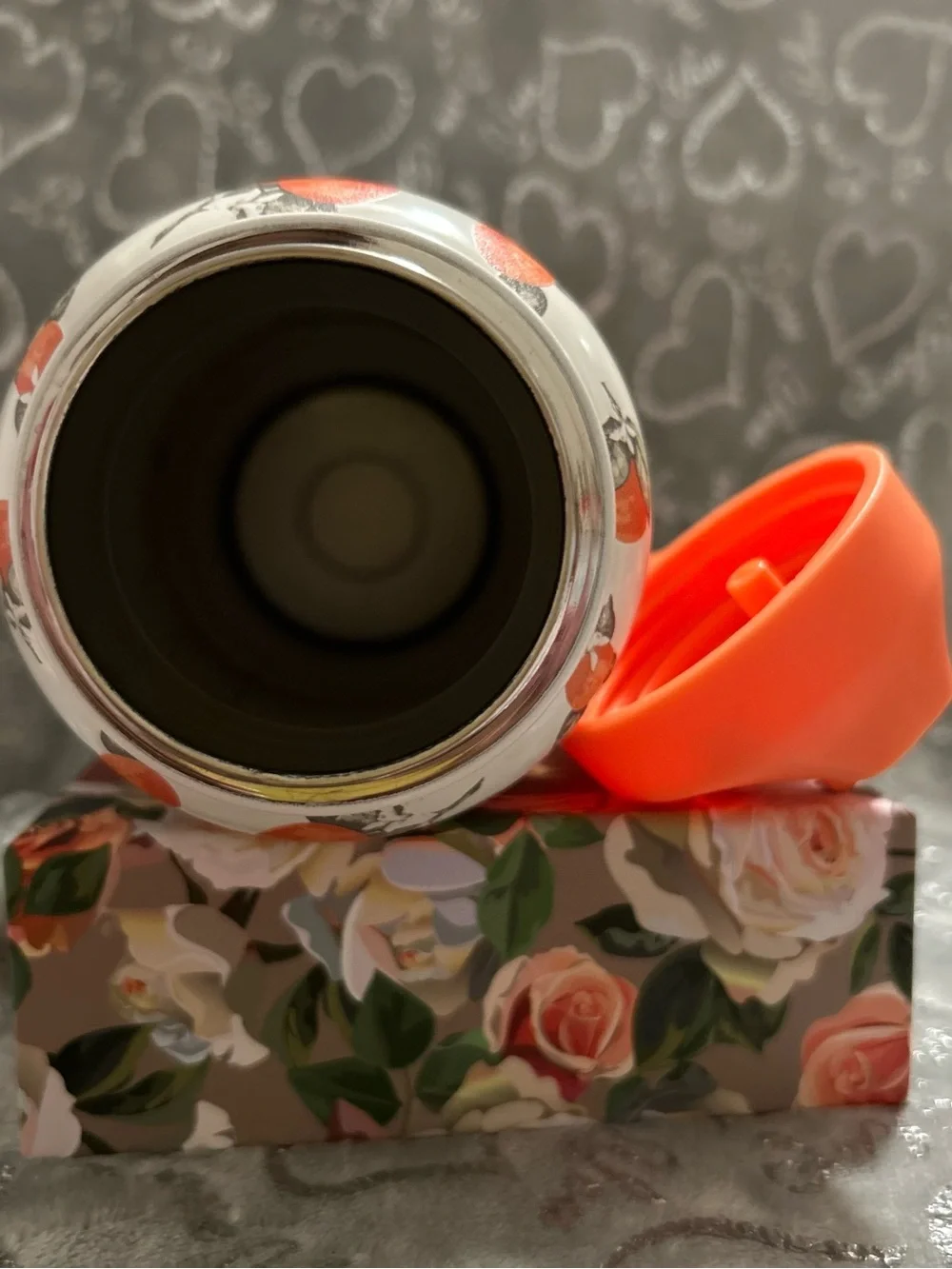 NWT White Bottle with Orange Fruit Print